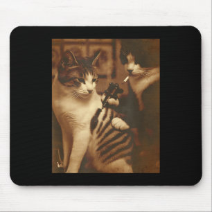 Funny Tattoo Cat Meme Inked Kitty Humour For Cat L Mouse Pad