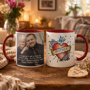 Funny Tattoo Personalised Mother’s Day Photo Mug