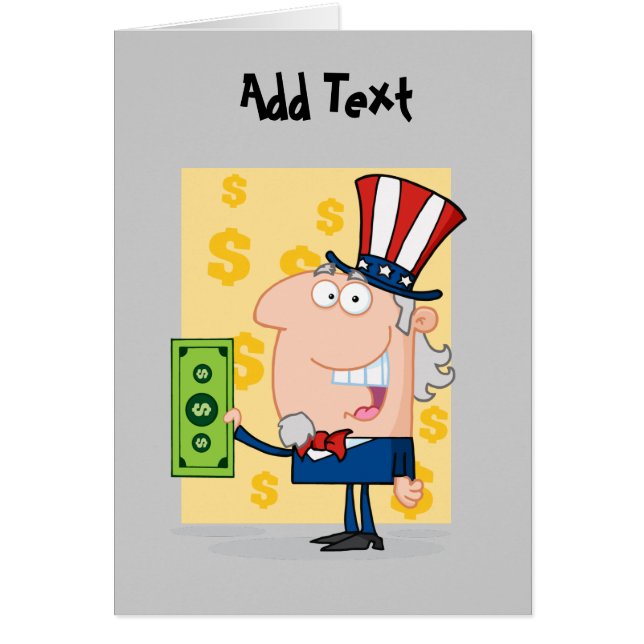 Funny Tax Day cartoons - USA dollars personalised (Front)