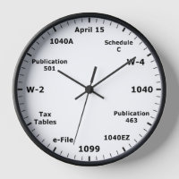 Funny Tax Season CPA Accountant Office Clock