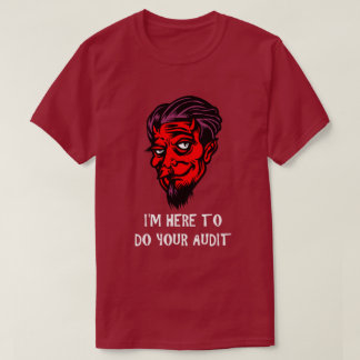 Funny Tax Theme Devil Face Audit Hells Humour IRS T-Shirt