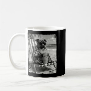 Funny tbull Sungles Drinking Coffee Black White Mug
