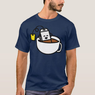 Funny tea bag in teacup bath Tea lover Tea drinker T-Shirt