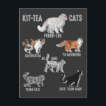 Funny Tea Drinker Cat Humour Kitten Love Postcard<br><div class="desc">Make them laugh with our Kit Tea Cats. Cartoon cats for tea and cat lovers. This comic is perfect for animal lovers with a sense of humour and style.</div>