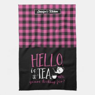 Funny Tea Lover Is It Tea You're Looking For Plaid Towel