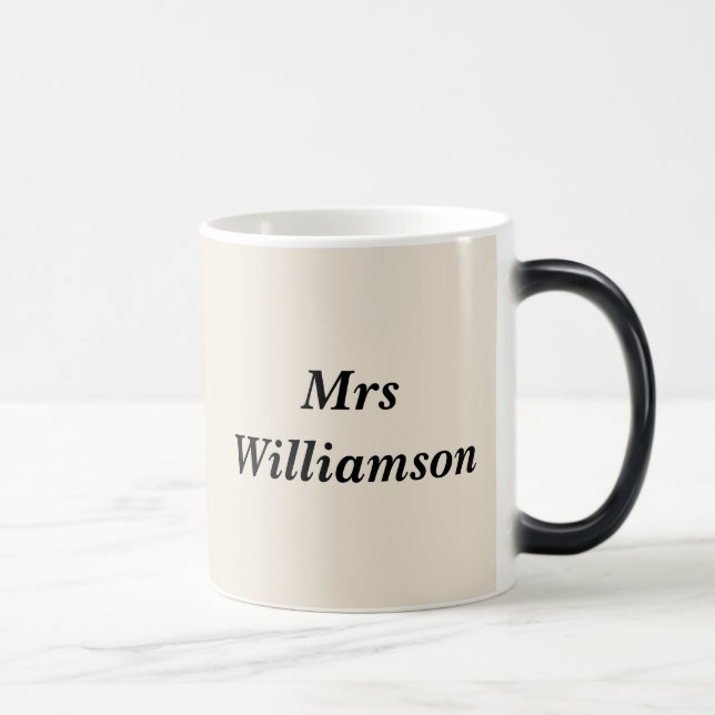 Funny Tea Lover Teacher Slogan Staffroom Magic Mug (Right)