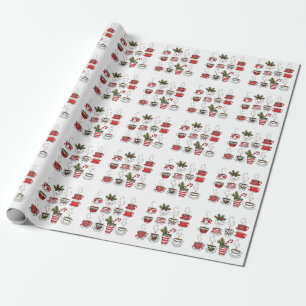 Funny tea mugs christmas time  wrapping paper