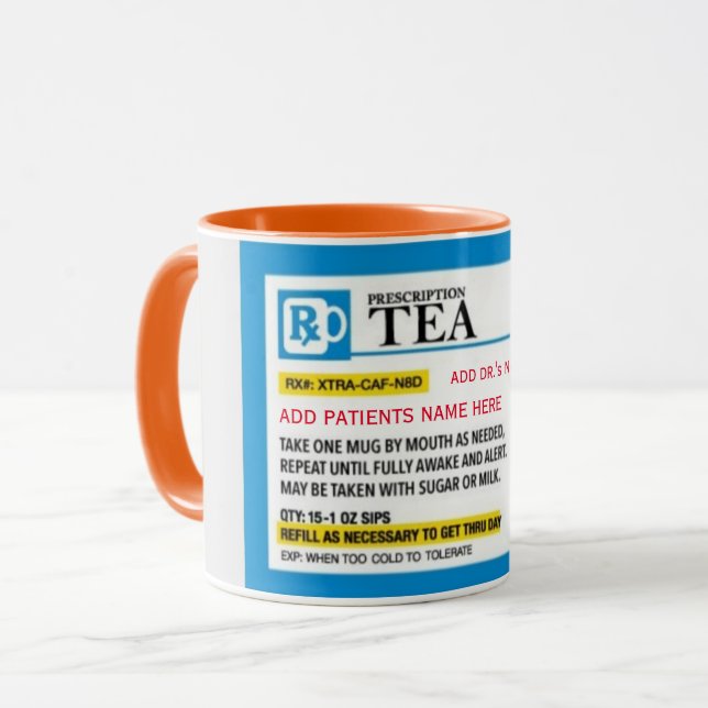 Funny Tea Prescription Combo Mug (Front Left)