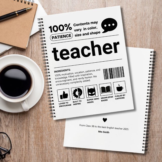 Funny Teacher Appreciation Gift Modern Classroom N Notebook (Creator Uploaded)