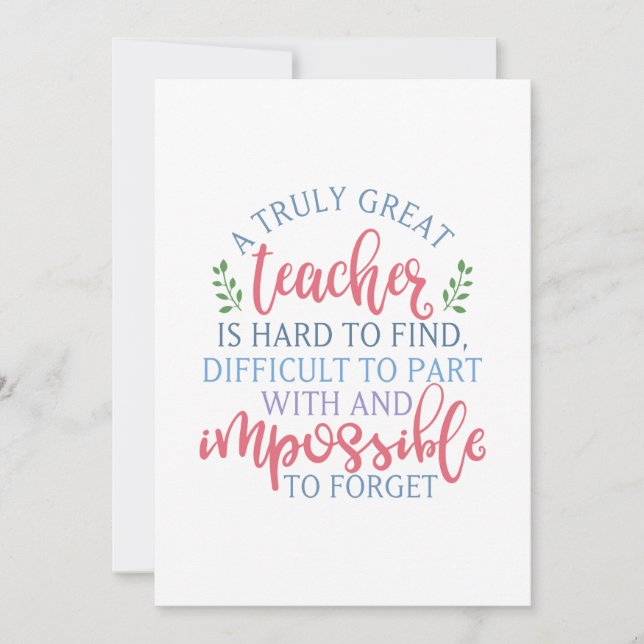 Funny Teacher Appreciation Principal Card (Front)