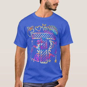 Funny Teacher Appreciation & Sunflower Apple Back T-Shirt