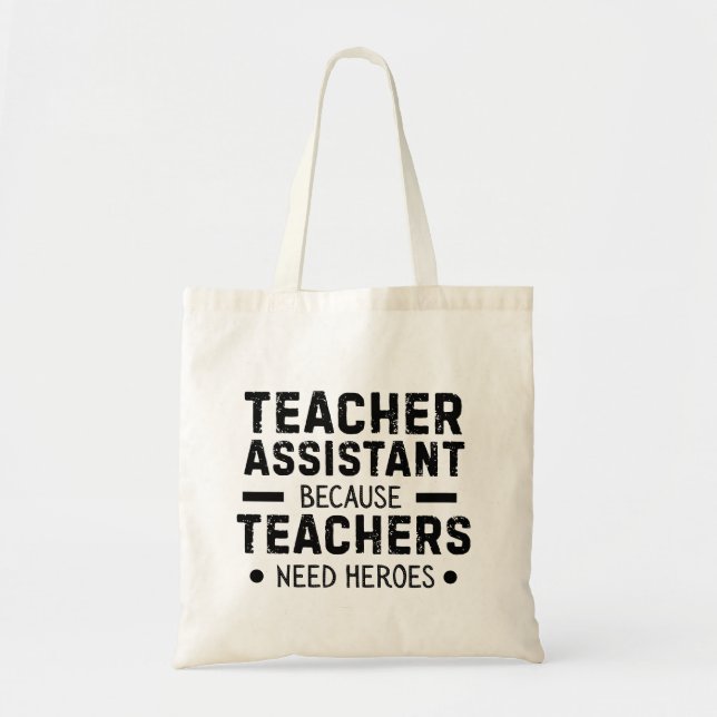 funny teacher assistant joke tote bag (Front)