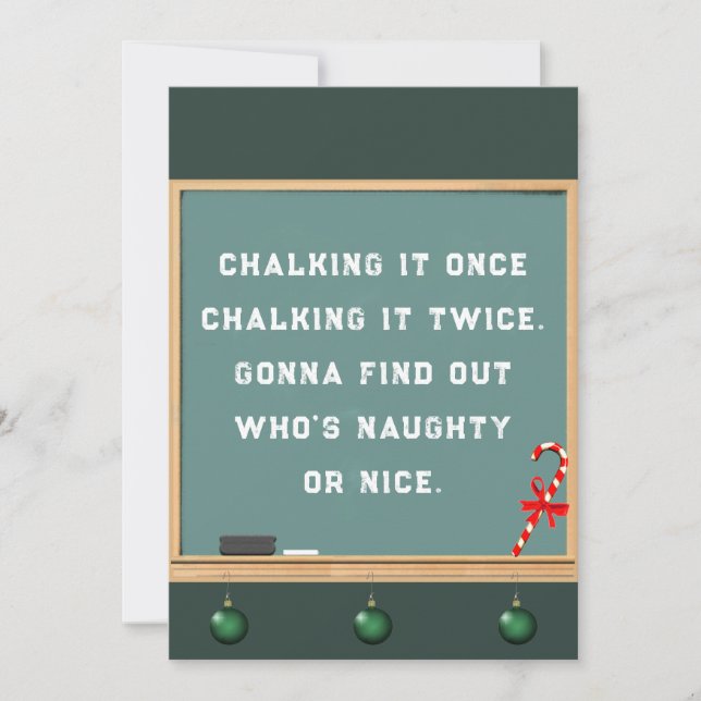 Funny Teacher Christmas Holiday Cards (Front)