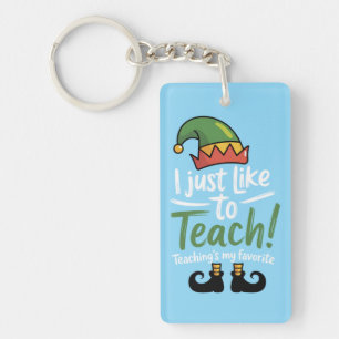 Funny Teacher Christmas Teaching is My Favourite Key Ring