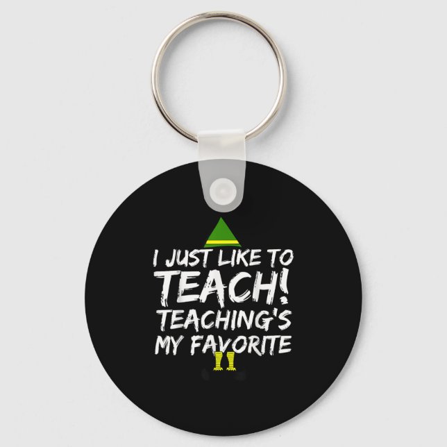Funny Teacher Christmas Teaching Is My Favourite M Key Ring (Front)