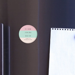 Funny teacher colorblock personalised  magnet