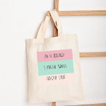 Funny teacher colorblock personalised  tote bag<br><div class="desc">Bright colorblock funny teacher personalised tote bag</div>