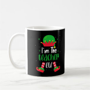 Funny Teacher Elf Matching Family Group Christmas  Coffee Mug