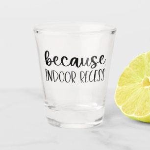 Funny Teacher Gift Because Indoor Recess Shot Glass