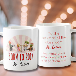 Funny Teacher Gift, Personalised Cool Veggie Rock Coffee Mug