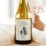 Funny Teacher Gift Wine Label - Christmas Gift<br><div class="desc">Show all those care givers and teachers how much you appreciate them this holiday season! Easily edit all the wording and the photo on this lovely wine label.</div>