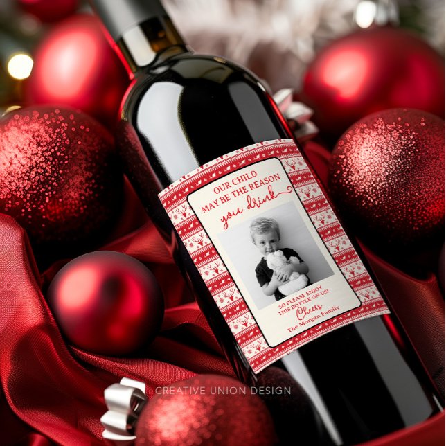Funny Teacher Gift Wine Label - Christmas Gift (Creator Uploaded)