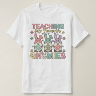 Funny Teacher Gnome Teaching My Favourite Gnomies T-Shirt