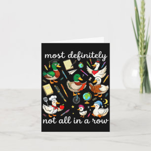 Funny teacher goose back to school ducks in a row card