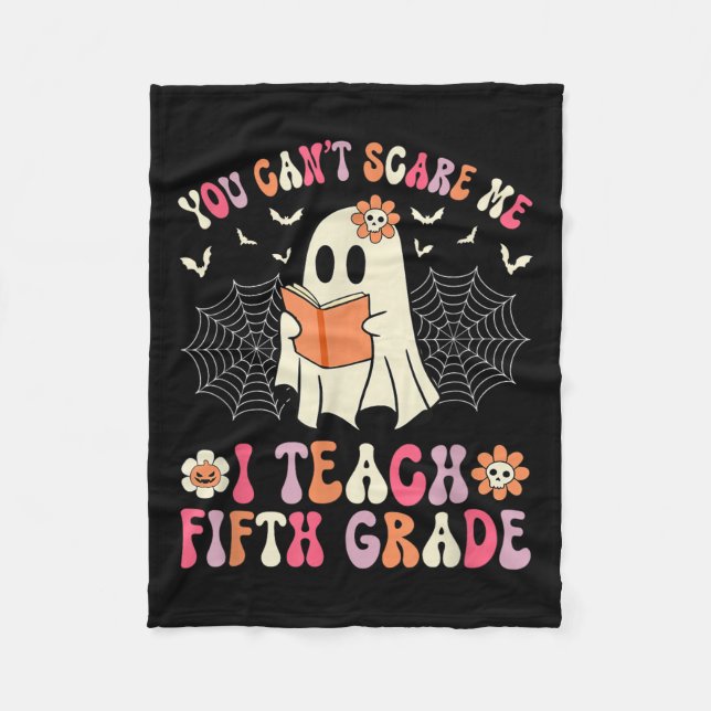 Funny Teacher Halloween 2025 Costumes Shirts For M Fleece Blanket (Front)