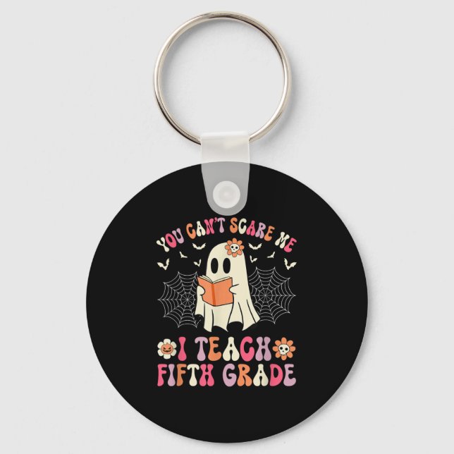 Funny Teacher Halloween 2025 Costumes Shirts For M Key Ring (Front)
