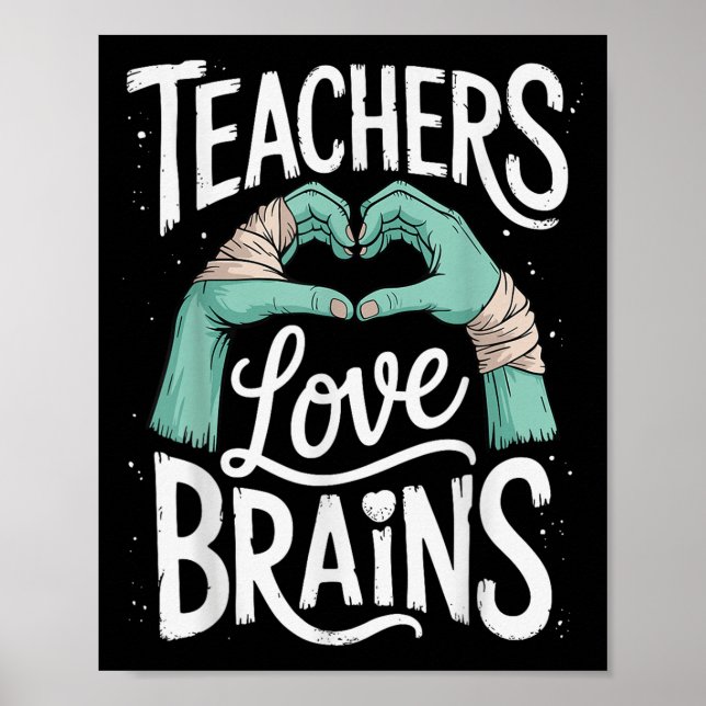Funny Teacher Halloween Shirt Women Men Teachers L Poster (Front)