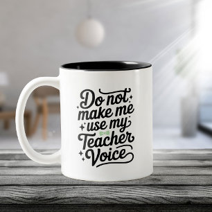 Funny Teacher Humour Classroom Cute Girly Two-Tone Coffee Mug