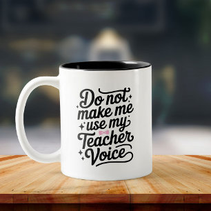 Funny Teacher Humour Classroom Cute Girly Two-Tone Coffee Mug