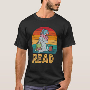 Funny Teacher Library Read Book Club Piggie Elepha T-Shirt