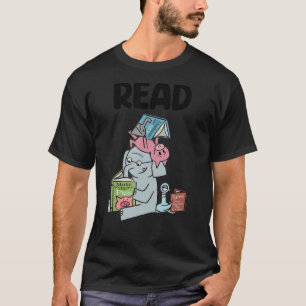 Funny Teacher Library Read Book Club Piggie Elepha T-Shirt