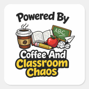 Funny Teacher Meme Design Square Sticker
