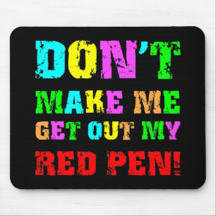 Funny teacher mouse pad