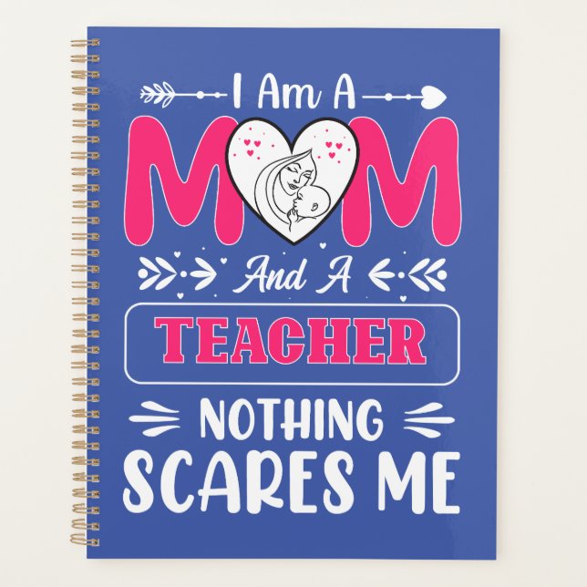 Funny Teacher Mum, Teacher Mum Funny Planner (Front)