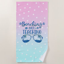 Funny Teacher Pastel Blue Pink Ombre Watercolor