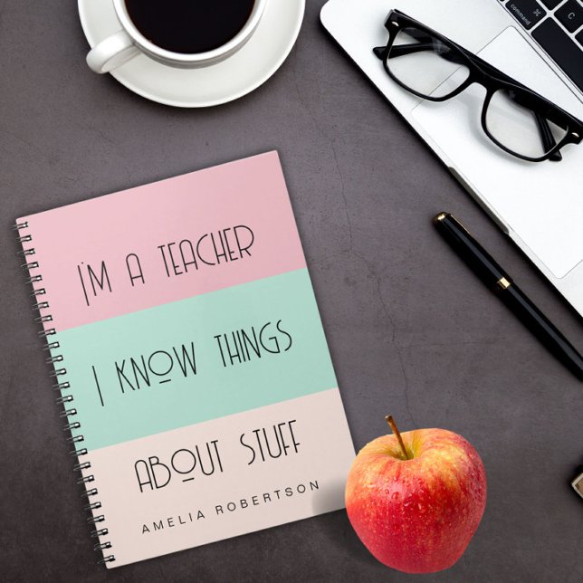 Funny teacher personalised Spiral Photo Notebook (Creator Uploaded)