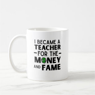 funny teacher quote i became a teacher coffee mug