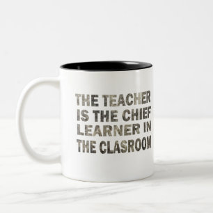 Funny teacher quotes Two-Tone coffee mug
