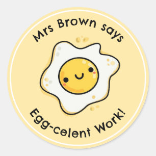 Funny Teacher Reward Stickers Egg Personalised