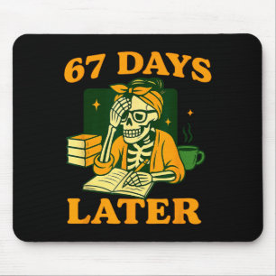 Funny Teacher Skeleton 6 7 Meme Six Seven Skeleton Mouse Pad