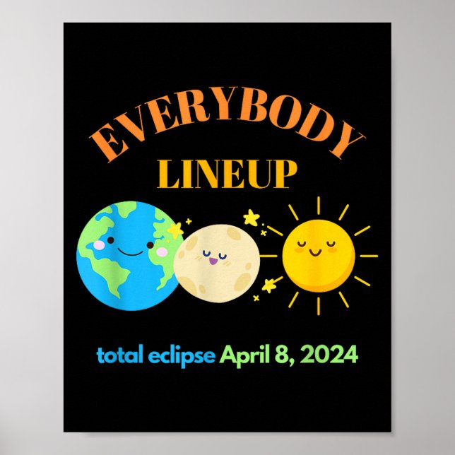 Funny Teacher Solar Eclipse April 8 Poster (Front)