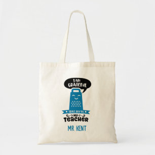 Funny Teacher Tote Bags - Blue Grateful Grater
