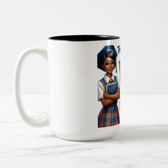 Funny Teacher Two-Tone Coffee Mug (Left)