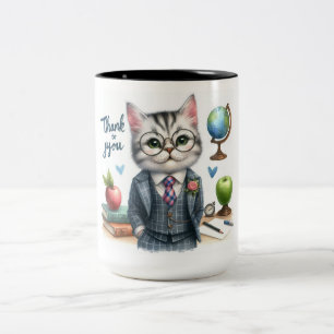 Funny Teacher Two-Tone Coffee Mug