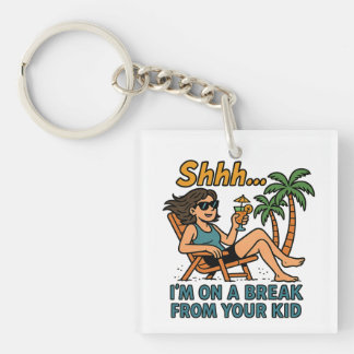 Funny Teacher Vacation  Key Ring