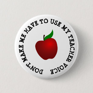 Funny Teacher Voice and Apple Button
